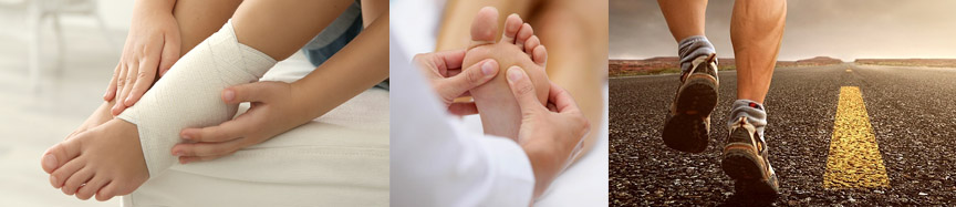 Collage of ankles and feet